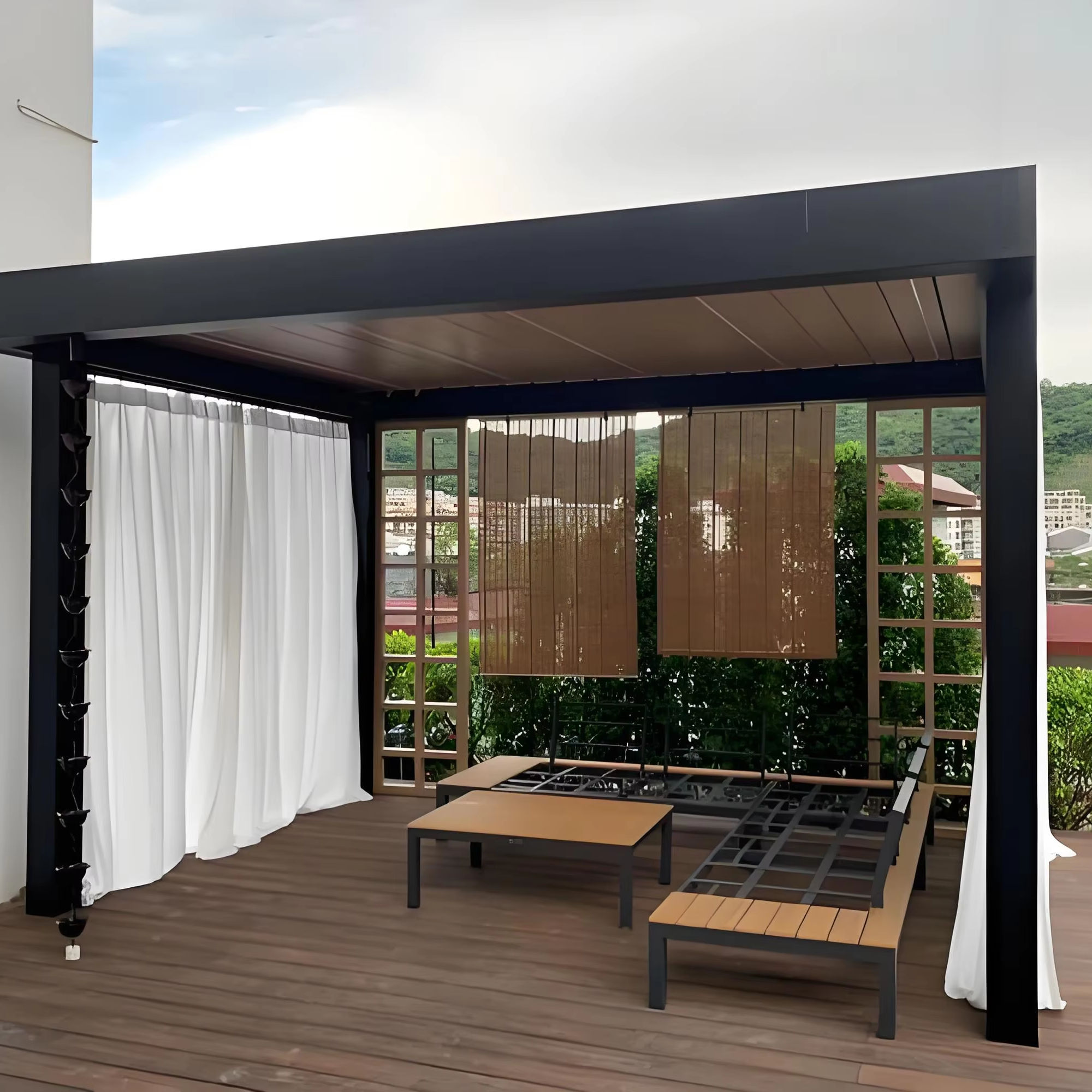 Outdoor Furniture Gazebo - Lüks Toz Boyalı Paslanmaz Alüminyum Alaşımlı