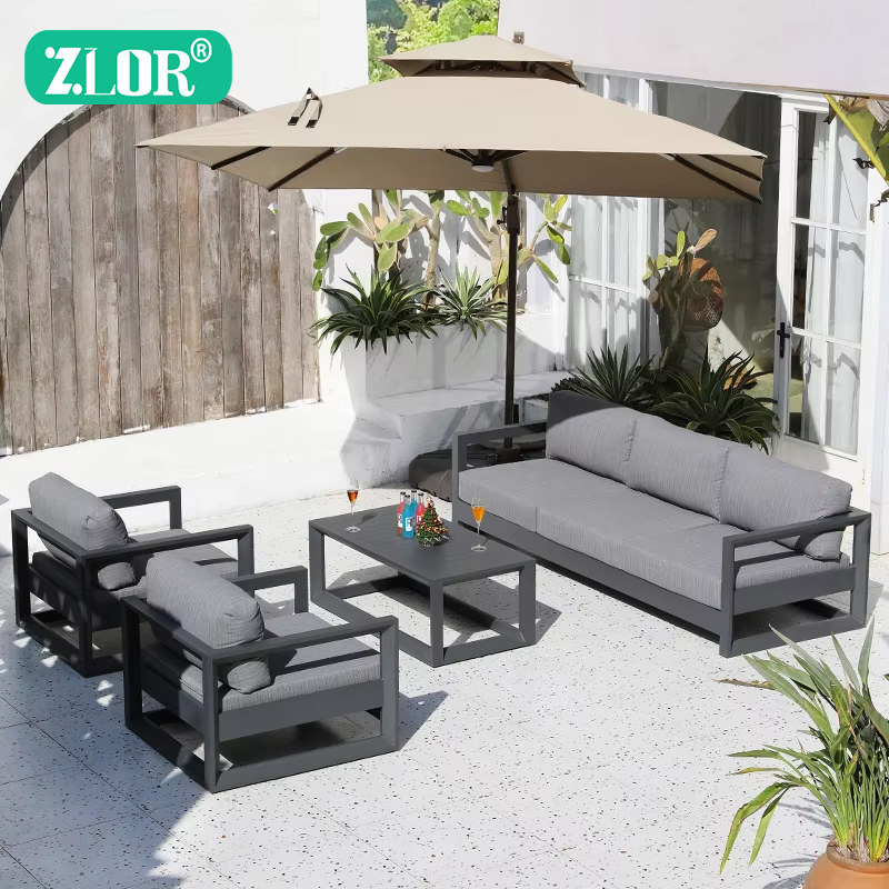 Outdoor Daybed Sofa - Lüks Alüminyum Dış Mekan Kanepe Takımları