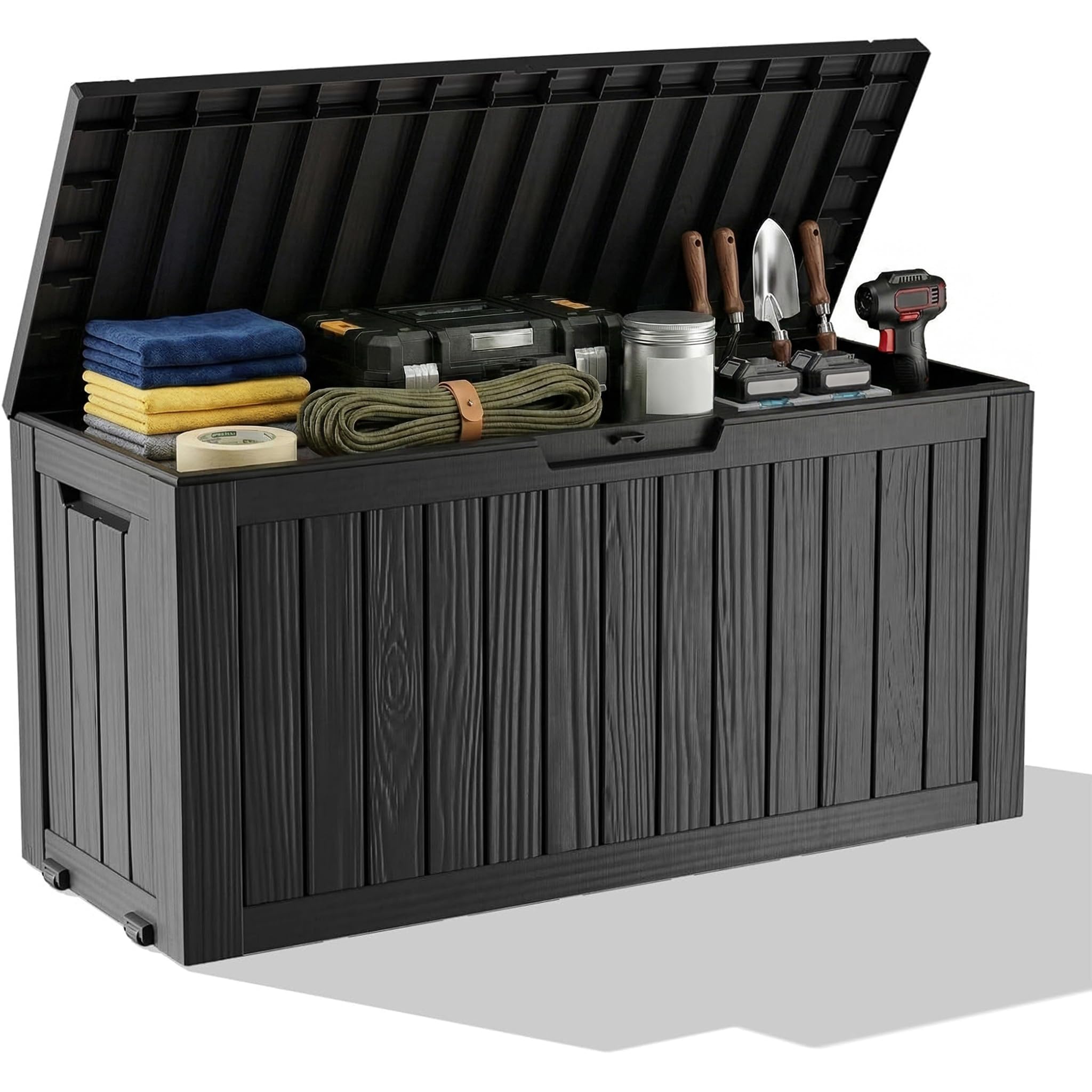 Outdoor Furniture Wooden - Dış Mekan Su Geçirmez Reçine Saklama
