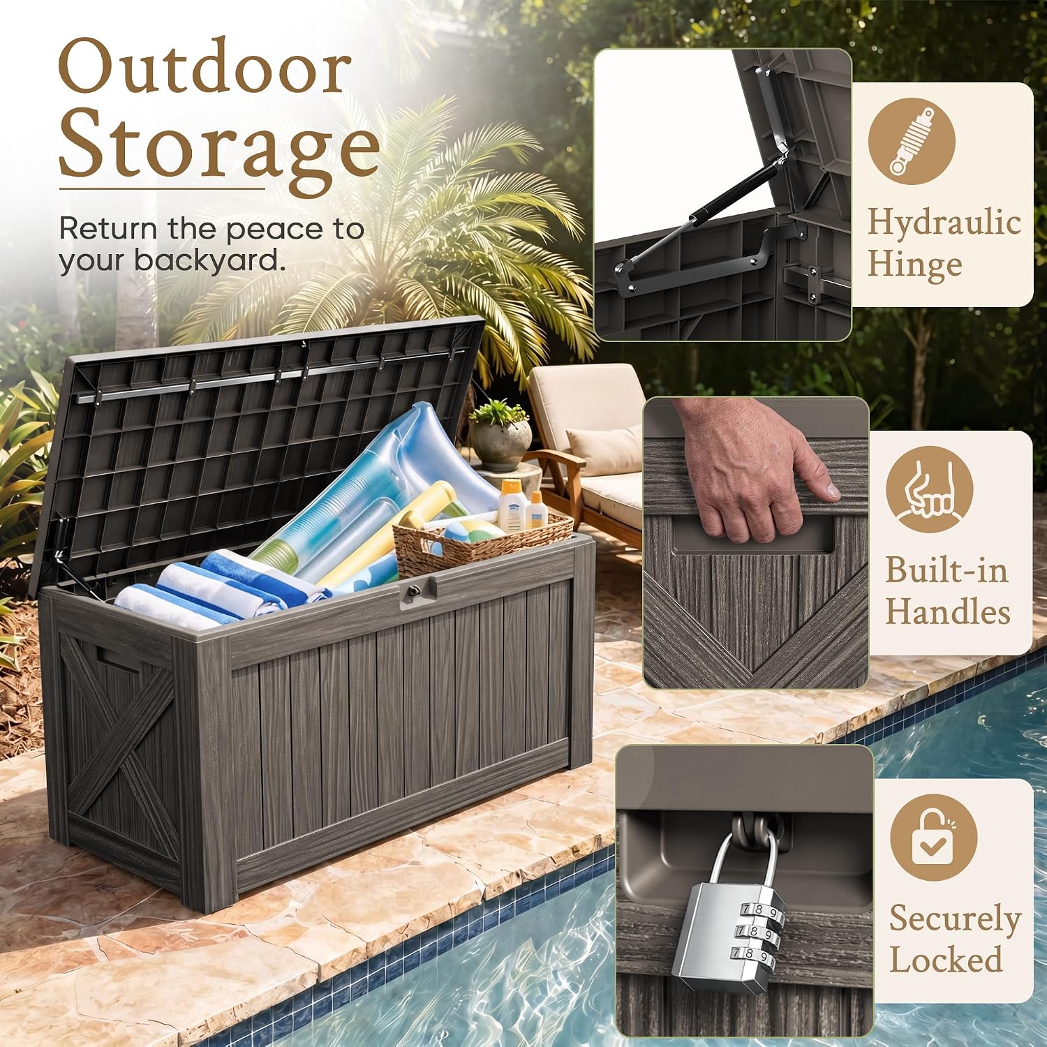 120 Galon Büyük Bahçe Dolabı,  - Outdoor Furniture Wooden incelemesi ve fiyatı