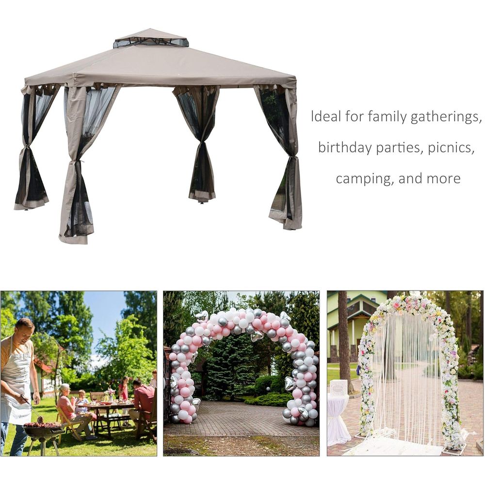 9,6' x 9,6' Verandalı Kamelya, - Outdoor Furniture Gazebo incelemesi ve fiyatı