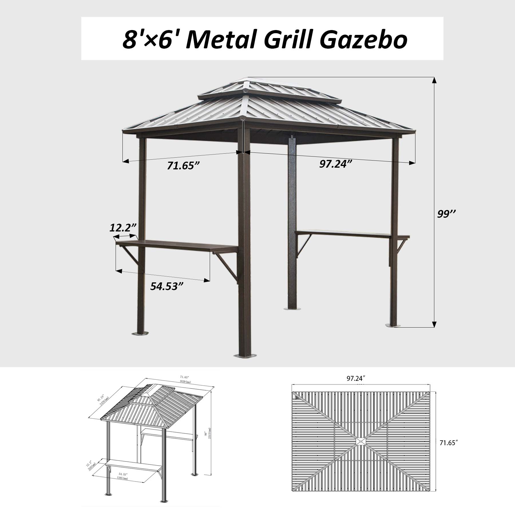 Dış Mekan Mobilyası Çin Vintag - Outdoor Furniture Gazebo incelemesi ve fiyatı