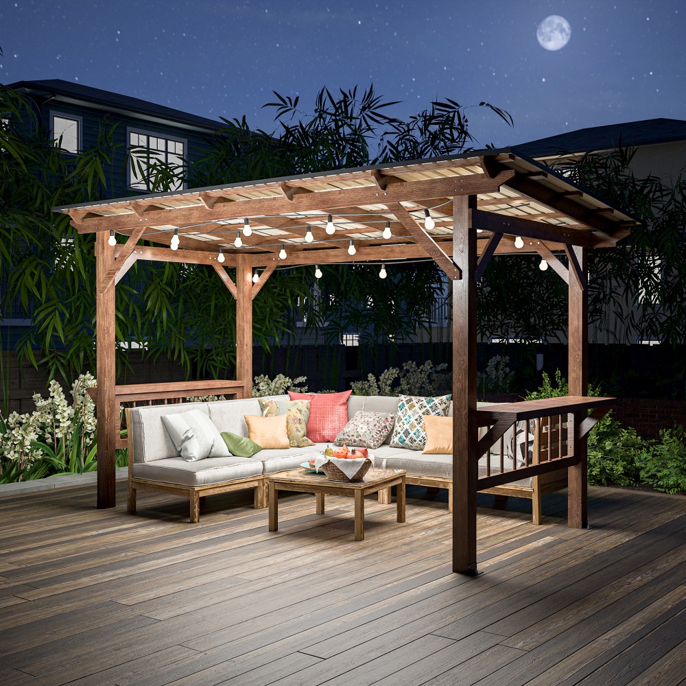 13' X 6.5' Modern Ahşap Pergol - Outdoor Furniture Gazebo incelemesi ve fiyatı